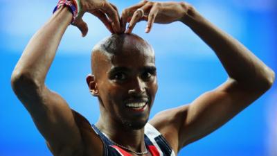 British long-distance runner Mo Farah