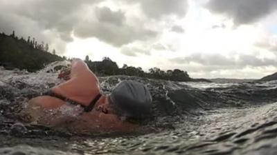 The swimmers will try to break the world record for lake swimming at Lake Windermere