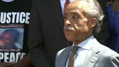 The Rev Al Sharpton in St Louis