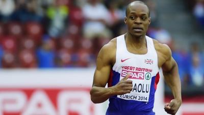 British sprinter James Dasaolu at the 2014 European Athletics Championships