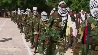 Still from an Al Shabab video