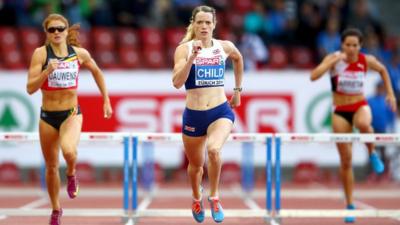 British 400m runner Eilidh Child at the European Athletics Championships in Zurich