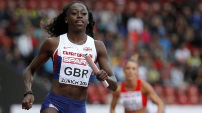 British sprinter Desiree Henry at the European Athletic Championships in Zurich