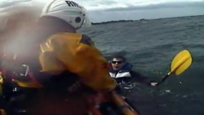 Man rescued from the sea