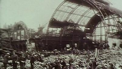 Aftermath of Middlesbrough train station bomb