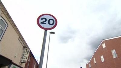 20mph road sign