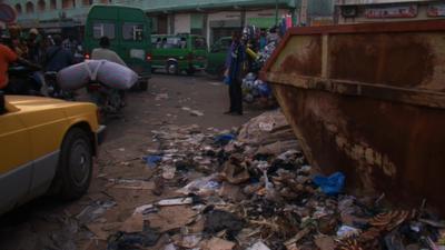 Rubbish on the streets of Bamako