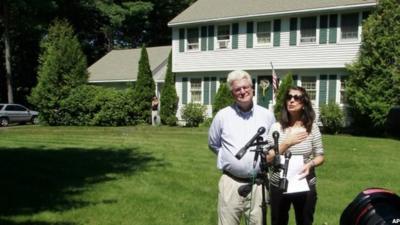 John and Diane Foley, James Foley's parents, speak to reporters in Rochester. Photo: 20 August 2014