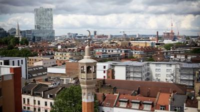 Scene of east London buildings