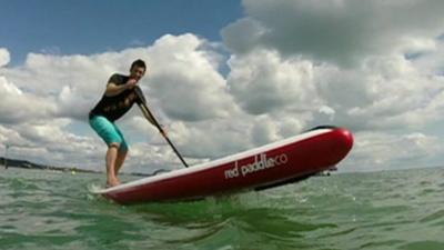 Paddle boarder