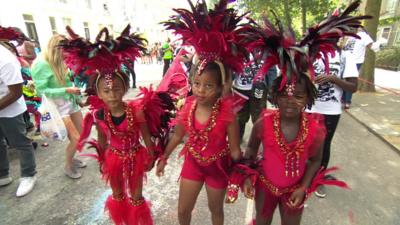 Children performing at the Notting Hill Carnival