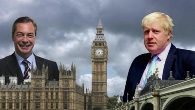 Nigel Farage and Boris Johnson