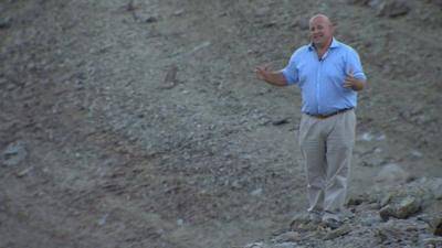The BBC's Alistair Leithead reports from a dry California reservoir