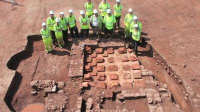 Site of Roman ruins on Cannington bypass