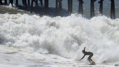 Person surfing