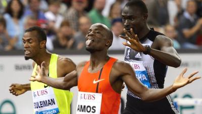 Nijel Amos beats David Rudisha in 800m in Zurich