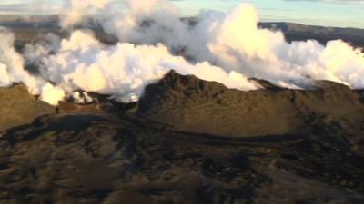 Aerial shot of Iceland's Bardarbunga volcano