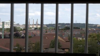 View through bars