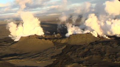 Iceland's Bardarbunga volcano from the air