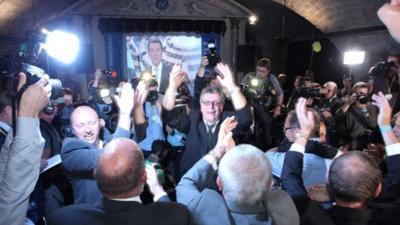 AfD members celebrate