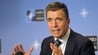 Nato Secretary-General Anders Fogh Rasmussen in Belgium