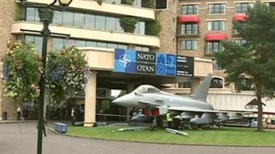 Nato plane outside Celtic Manor