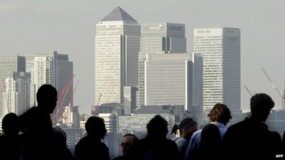 The Canary Wharf skyline