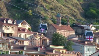 Cable car in Tbilisi