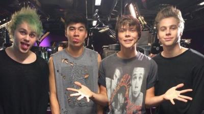 5 Seconds of Summer in the Radio 1 studio