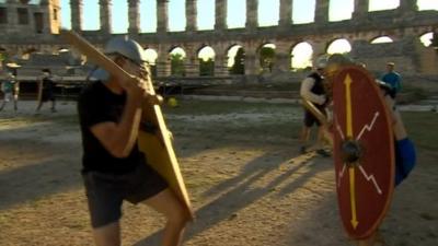 Gladiator fighting in Croatia