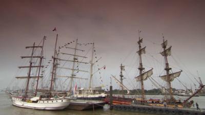 Ships gathering for the Tall ships festival at Maritime Greenwich