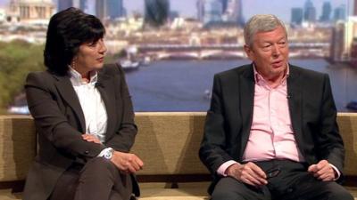 Christiane Amanpour and Alan Johnson