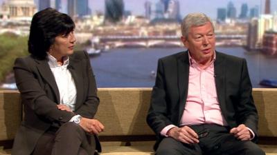 Christiane Amanpour and Alan Johnson