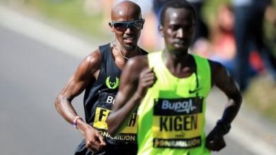 Mo Farah and Mike Kigen