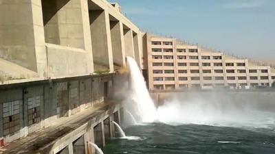 Library picture of strategic Haditha dam in northern Iraq