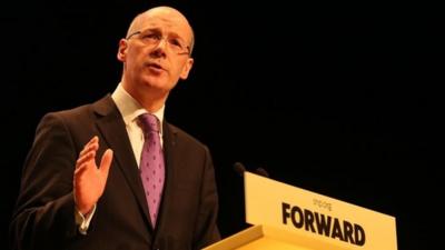 John Swinney at SNP spring conference in March 2013