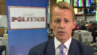 David Laws in Westminster newsroom