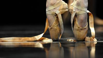 Shoes of a ballet dancer