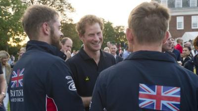 Prince Harry with servicemen