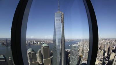 A view of One Trade Center in Manhattan