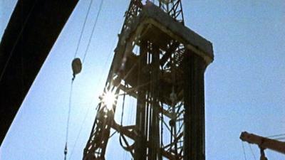 An oil rig in the North Sea