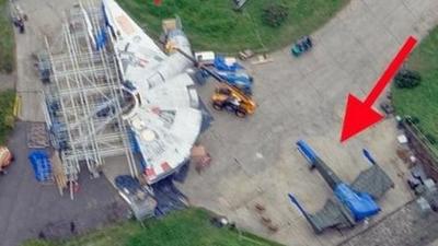 Star Wars ships on Greenham Common