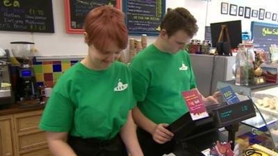 Apprentices with learning disabilities at Oxford cafe