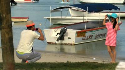 Chinese tourists in Mauritius