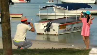 Chinese tourists in Mauritius