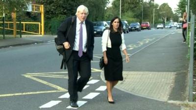 Boris Johnson and his wife, Marina Wheeler