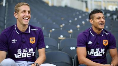 Hull City team-mates Michael Dawson and Jake Livermore