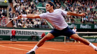 Roger Federer at the French Open