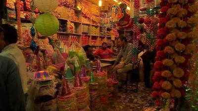 Inside a Delhi market shop