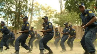 Security guards in training in Kenya